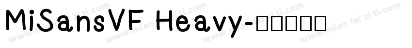 MiSansVF Heavy字体转换